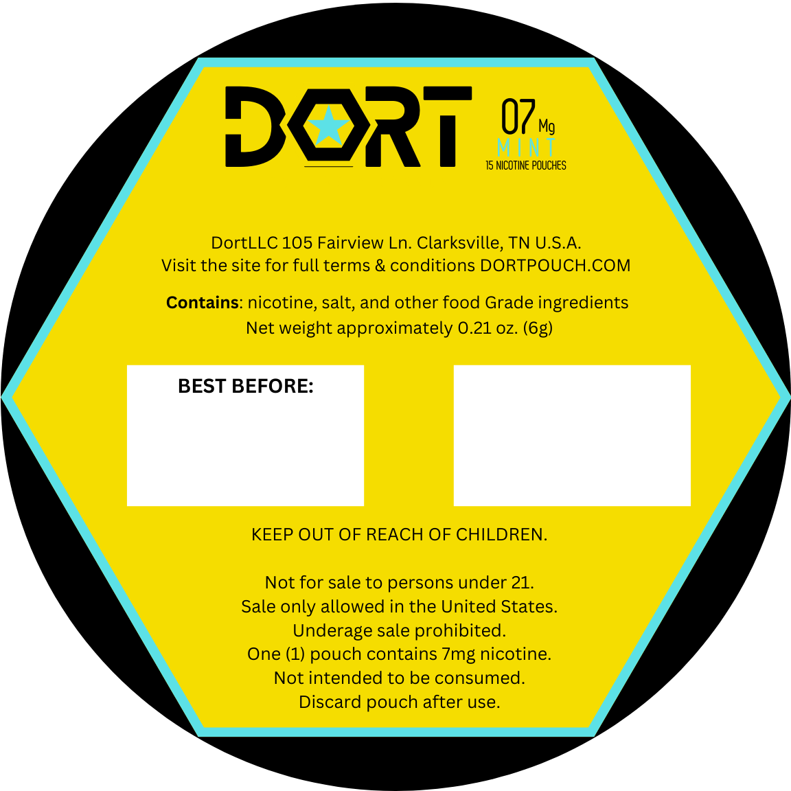 DORT 7mg Mint Nicotine Pouches