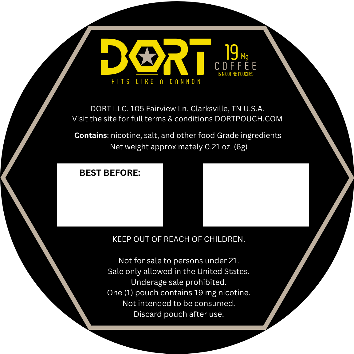 DORT 19mg Coffee Nicotine Pouches