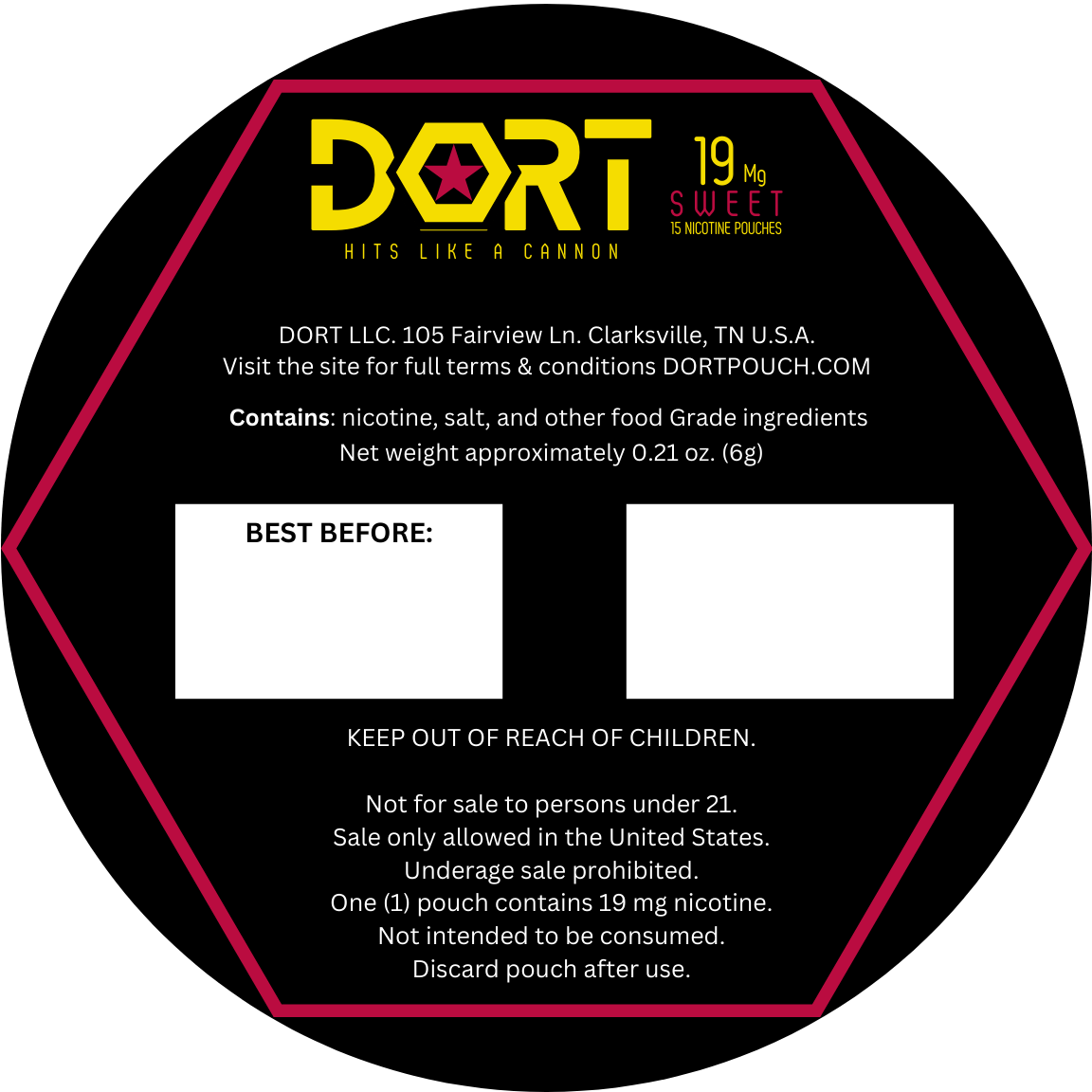 DORT 19mg Sweet Nicotine Pouches