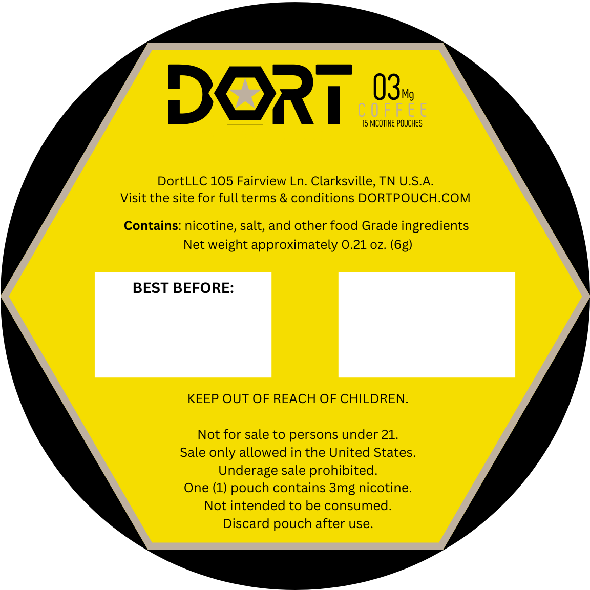 DORT 3mg Coffee Nicotine Pouches