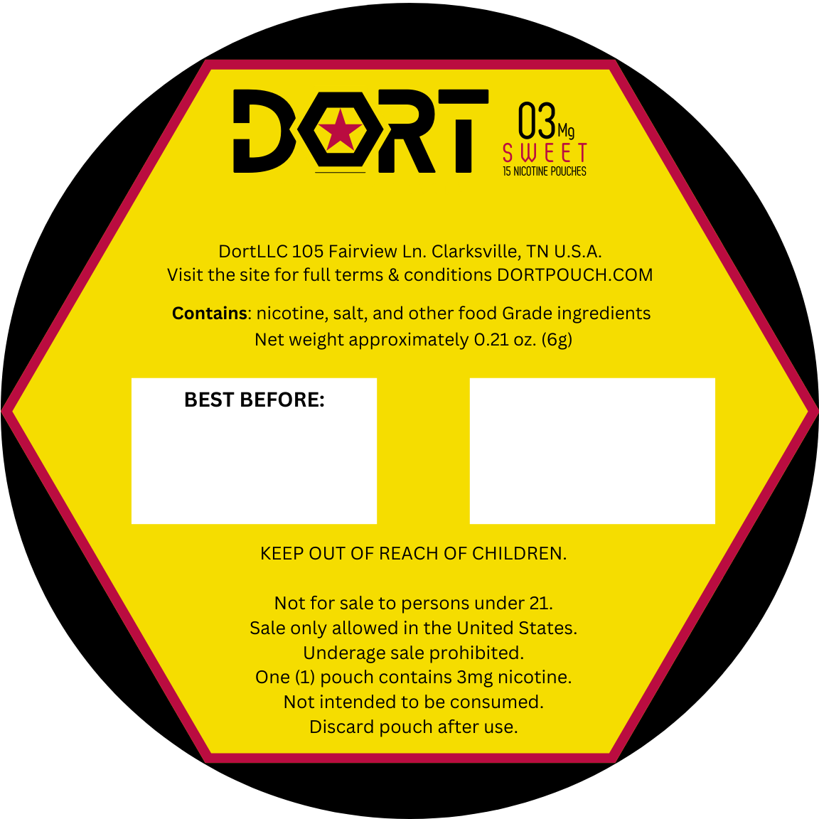 DORT 3mg Sweet Nicotine Pouches